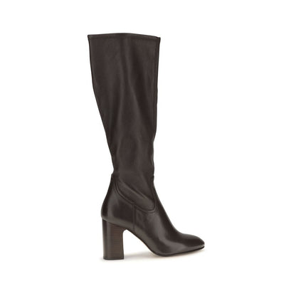 Stuart Weitzman Black Calf Leather Bos Taurus High Heel Boots
