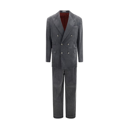 Brunello Cucinelli Gray Cotton Suit