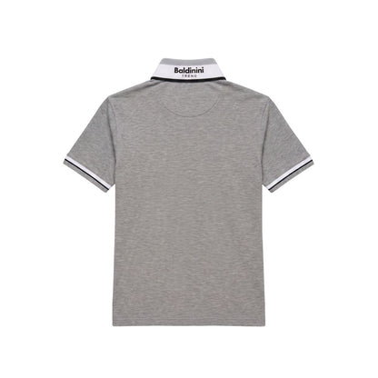 Baldinini Trend Grey Cotton Men Polo