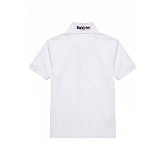 Baldinini Trend White Cotton Men Polo