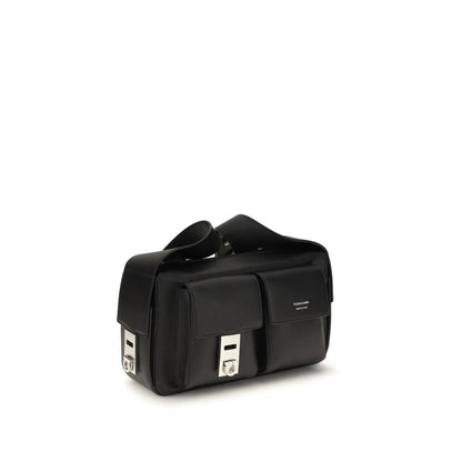 Ferragamo Black Calf Leather Bos Taurus Luggage And Travel