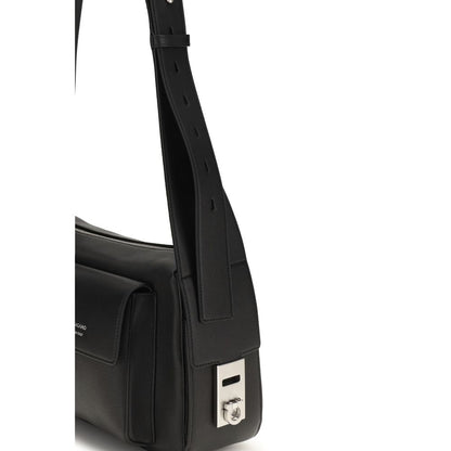 Ferragamo Black Calf Leather Bos Taurus Luggage And Travel