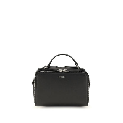 Fendi Black Calf Leather Bos Taurus Handbag