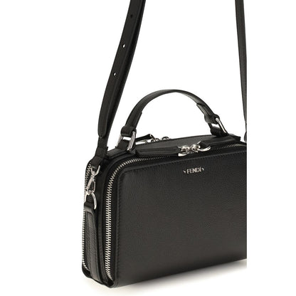 Fendi Black Calf Leather Bos Taurus Handbag