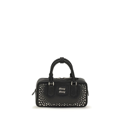 Miu Miu Black Calf Leather Bos Taurus Handbag