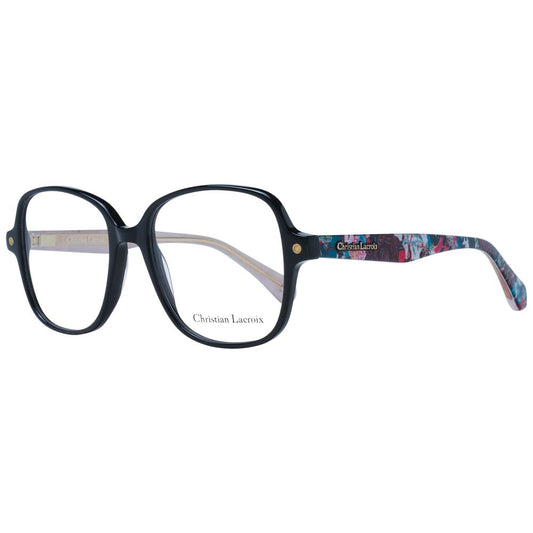 Christian Lacroix Schwarze Azetat-Brille (Gestell)