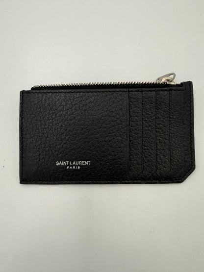 Saint Laurent SAINT LAURENT Zip in Deerskin Cardholder
