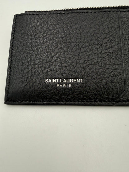 Saint Laurent SAINT LAURENT Zip in Deerskin Cardholder