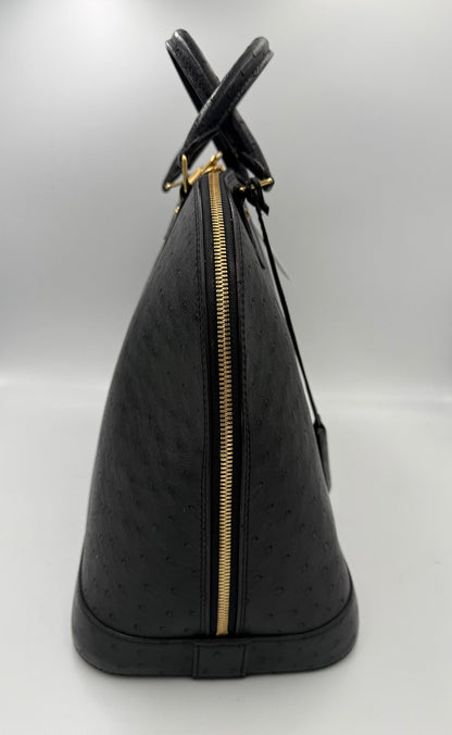Louis Vuitton LOUIS VUITTON Alma GM in Ostrich Leather Handbag