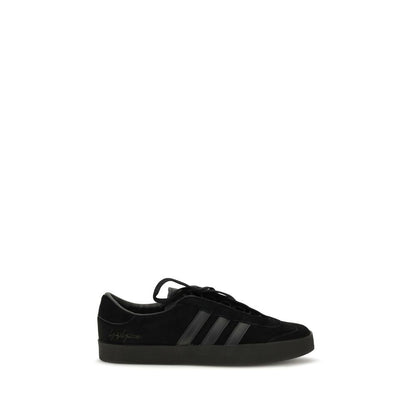 Y-3 Black Calf Leather Bos Taurus Athletic Sneakers