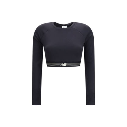 New Balance Black Recycled Polyester Sweatshirt
