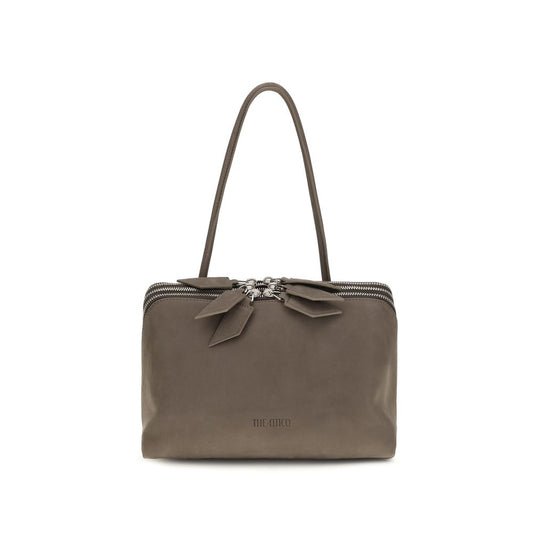 The Attico Schultertasche aus grauem Kalbsleder Bos Taurus
