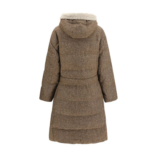 Brunello Cucinelli Brown Wool Oves Aries Coat