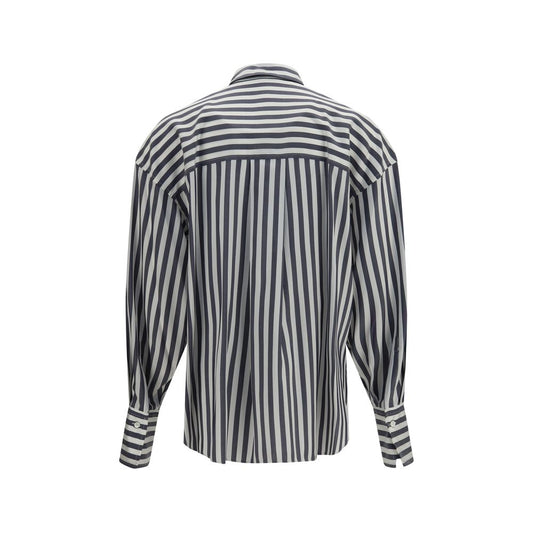 Brunello Cucinelli Multicolor Silk Pattern Shirt