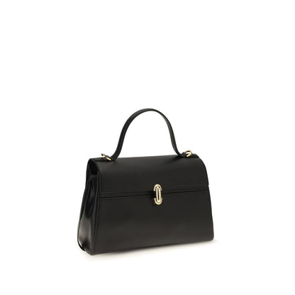 Savette Black Calf Leather Bos Taurus Handbag