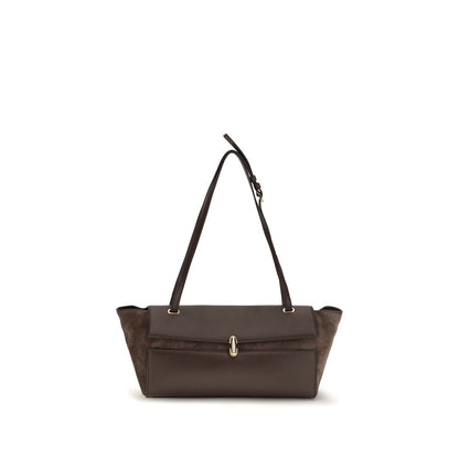 Savette Brown Calf Leather Bos Taurus Shoulder Bag
