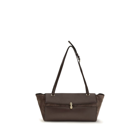 Savette Brown Calf Leather Bos Taurus Umhängetasche