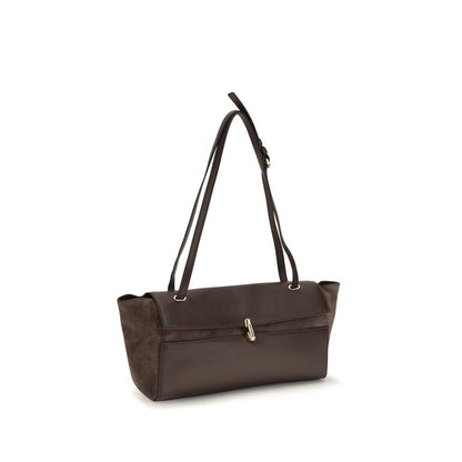 Savette Brown Calf Leather Bos Taurus Shoulder Bag