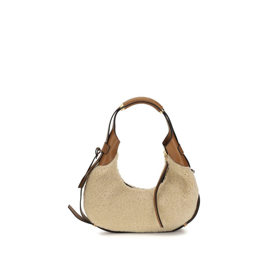 Moschino Umhängetasche aus beigem Lammleder