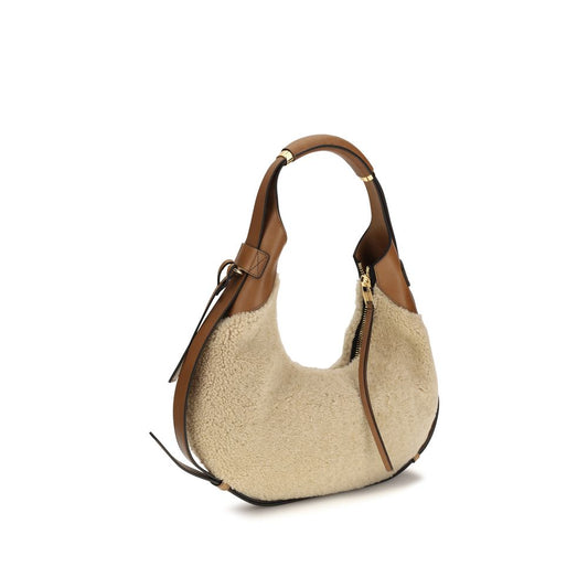 Moschino Umhängetasche aus beigem Lammleder