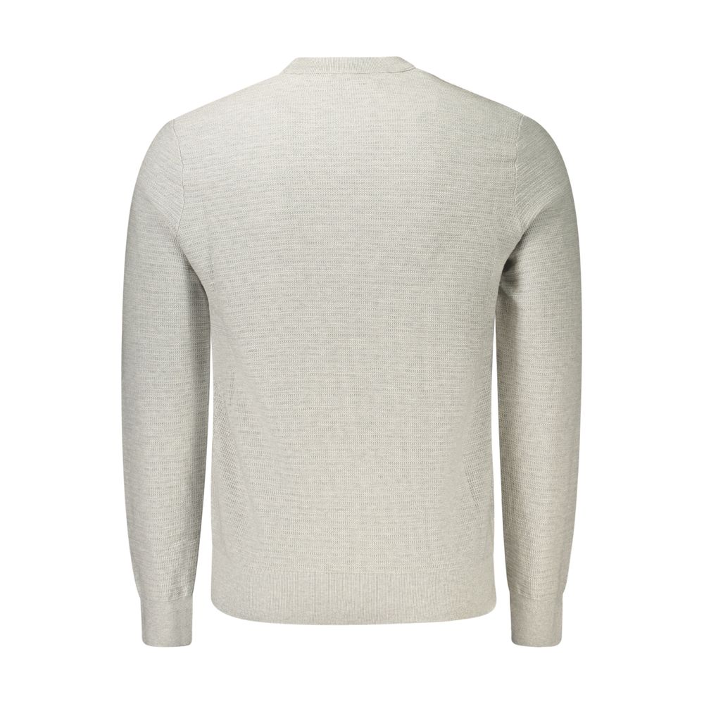 Hugo Boss grauer Herren-Pullover aus Baumwolle