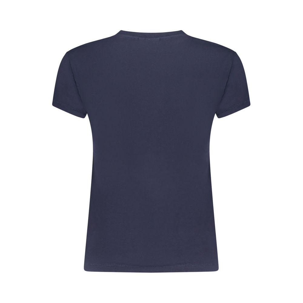 Desigual Blaues Baumwoll-T-Shirt für Damen