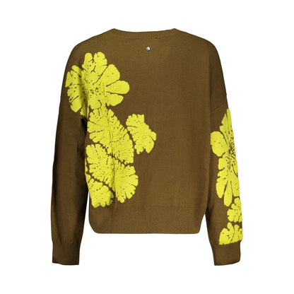 Desigual Green Wool Sweatshirt