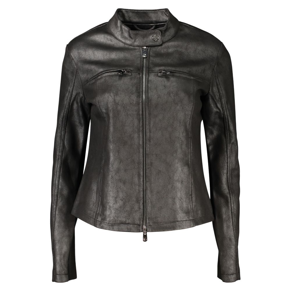Desigual Black Polyester Biker Jacket