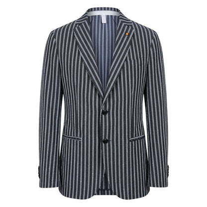 Roberto Pepe Luxury Blue Cotton Men's Jacket