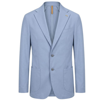 Roberto Pepe Luxury Light Blue Cotton Men Jacket