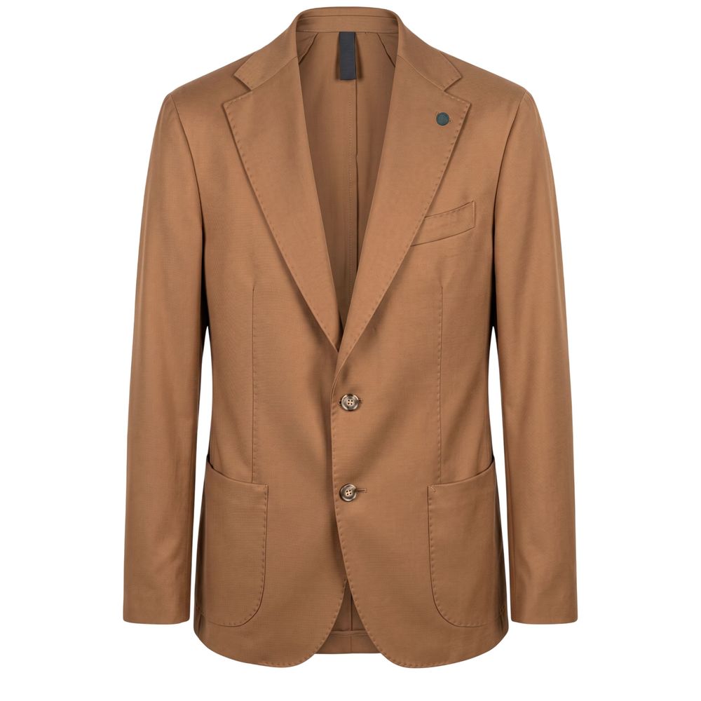 Roberto Pepe Luxury Brown Viscose Men's Jacket