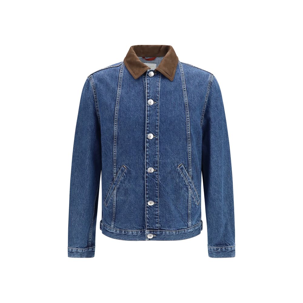 Brunello Cucinelli Jeansjacke aus blauer Baumwolle