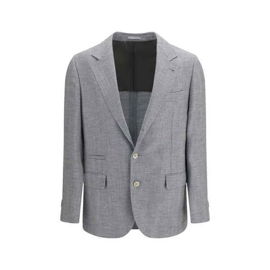 Brunello Cucinelli Gray Wool Oves Aries Blazer