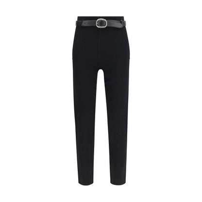 Self-Portrait Black Viscose Leggings