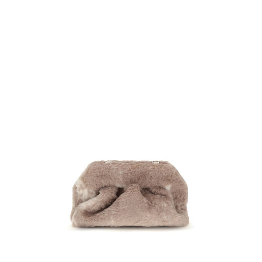 THEMOIRè Beigefarbene Clutch-Tasche aus Kunstfell