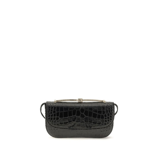 Tom Ford Schwarze Schultertasche aus Kalbsleder Bos Taurus