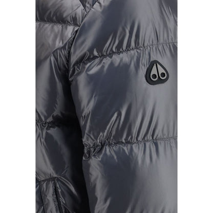 Moose Knuckles Gray Nylon Bomber