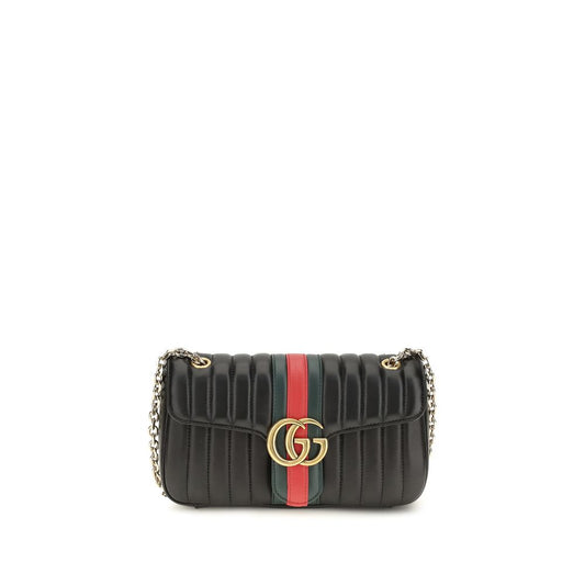 Gucci Schultertasche aus schwarzem Kalbsleder Bos Taurus