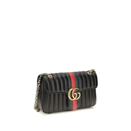 Gucci Schultertasche aus schwarzem Kalbsleder Bos Taurus