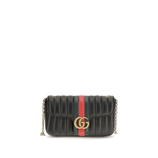Gucci Schultertasche aus schwarzem Kalbsleder Bos Taurus