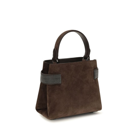 Brunello Cucinelli Handtasche aus braunem Kalbsleder vom Bos Taurus