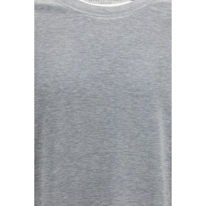 Brunello Cucinelli Gray Cotton T-Shirt