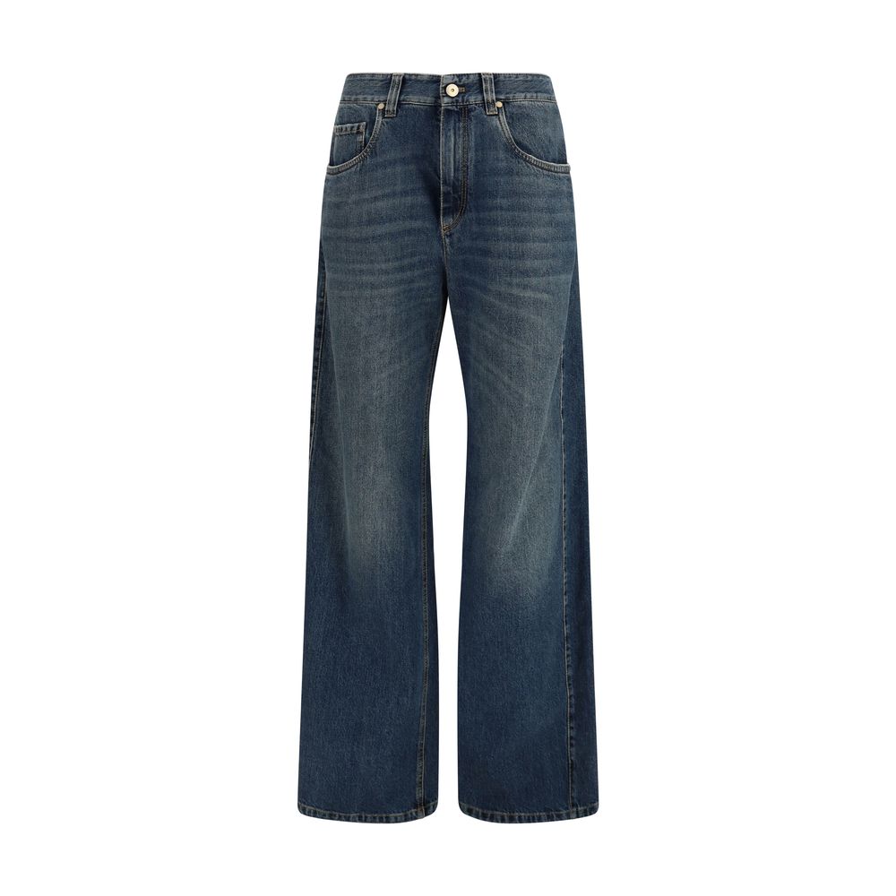 Brunello Cucinelli blaue Jeans aus Baumwolle