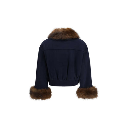 Self-Portrait Blue Wool Oves Aries Jacket