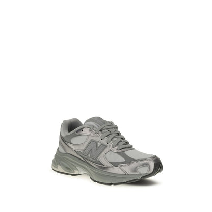 New Balance Gray Fabric Athletic Sneakers