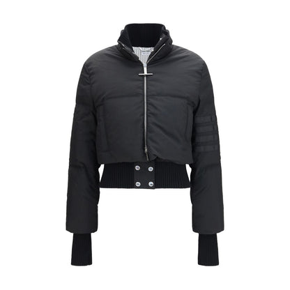 Thom Browne Black Polyamide Full-Length Jacket