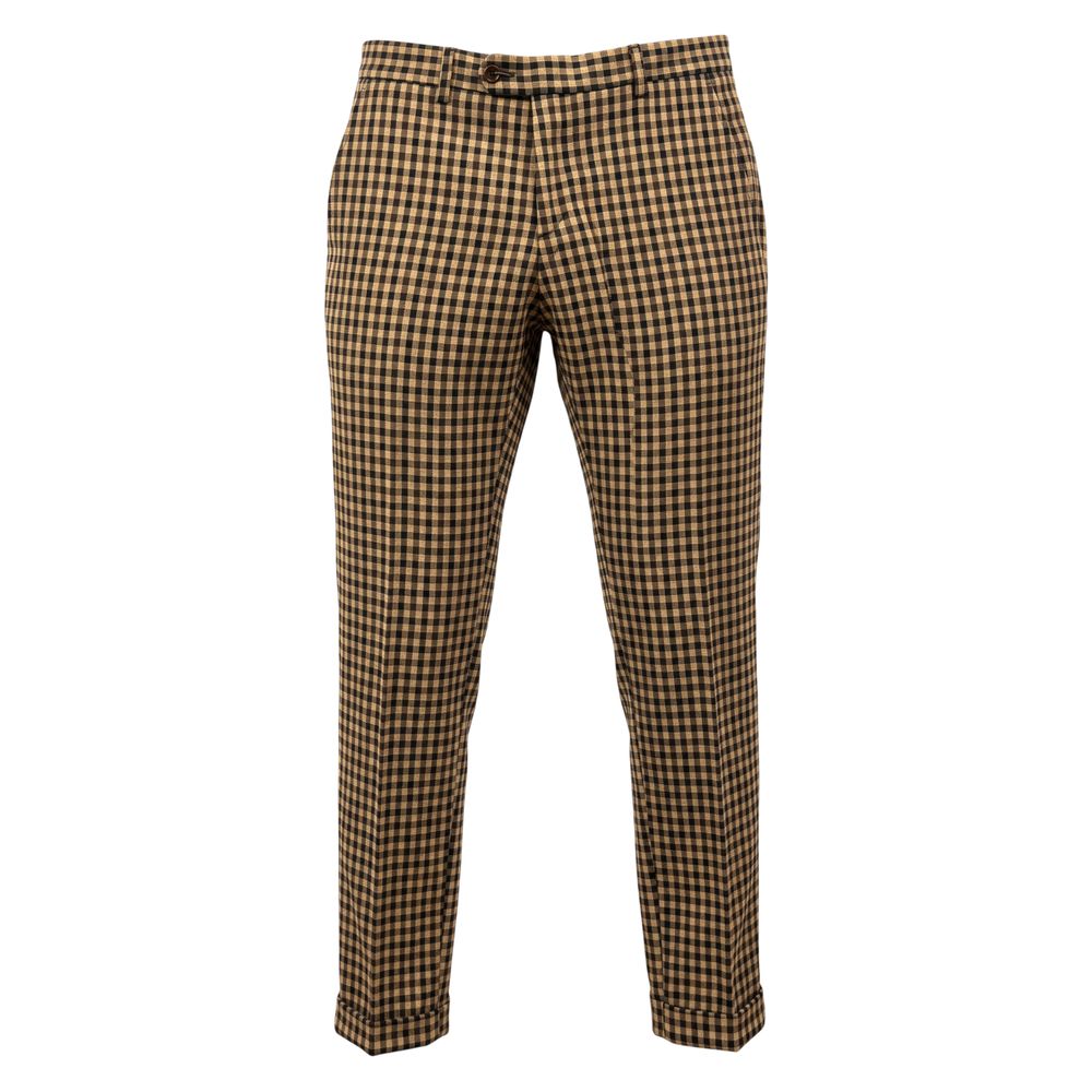 Roberto Pepe Luxury Brown Viscose Men Pant