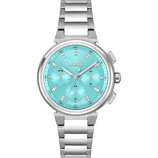 Hugo Boss Silberne Edelstahl-Armbanduhr