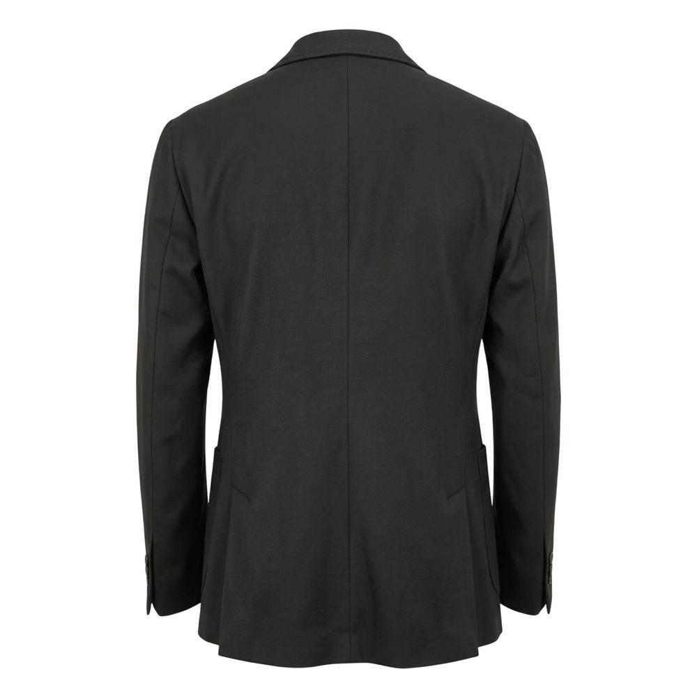 Roberto Pepe Luxury Black Polyester Men Jacket