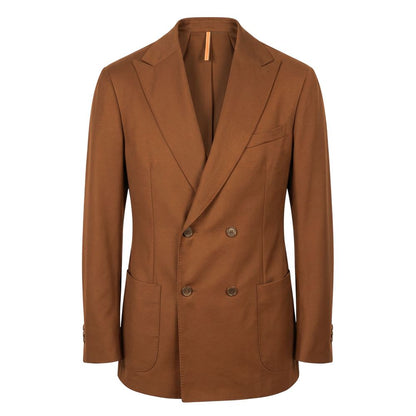 Roberto Pepe Luxury Brown Viscose Men Jacket